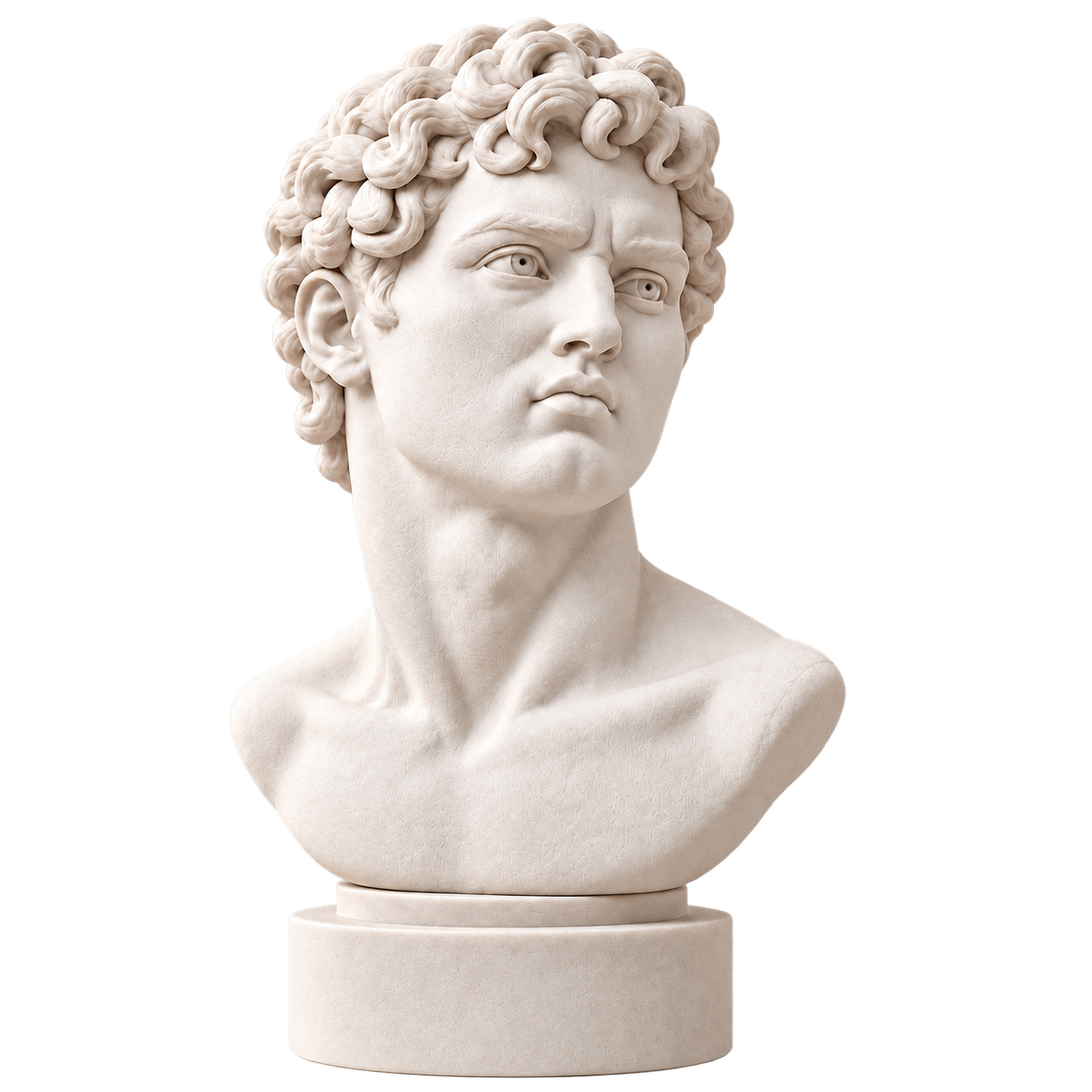 A white classical sculpture at rest